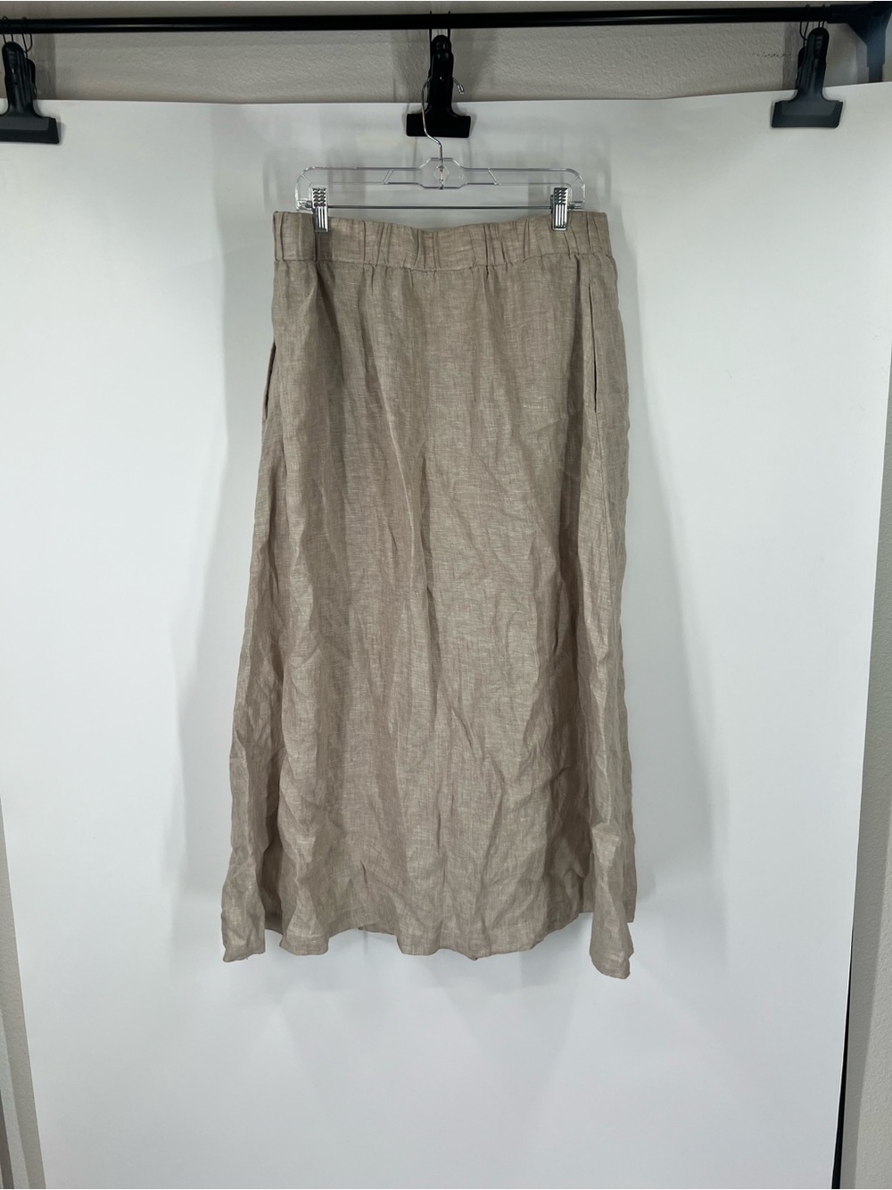 Quince 100% European Linen Maxi Skirt in Flax - Picture 6 of 9